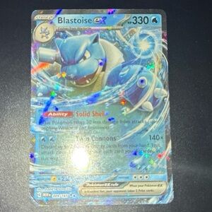 Blastoise Ex 009/165 Double Rare Scarlet & Violet Set - 2023 Full Art HoloFoil
